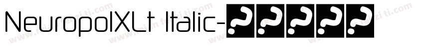 NeuropolXLt Italic字体转换